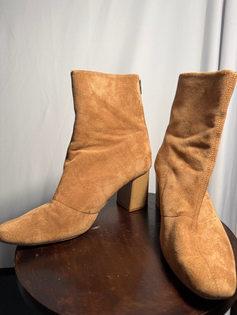 Mi.iM Suede Ankle Boots in Camel Brown